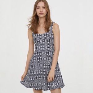 Navy and White Dress. Skater Dress. Pattered Dress